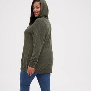 RELAXED SUPER SOFT PLUSH TUNIC HOODIE SIZE 1X